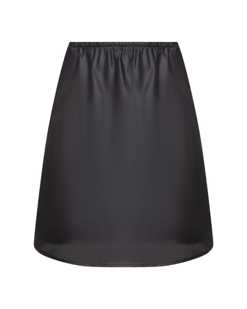 Gemsli HW351 26" Black Silky Taffeta Half Slip myselflingerie.com